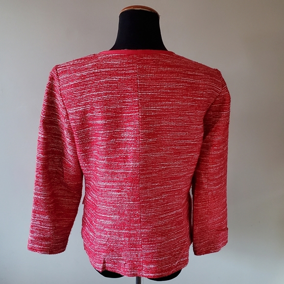 Banana Republic Factory 10P Timeless Preppy Festive Metallic Boucle Tweed Blazer - Picture 10 of 12